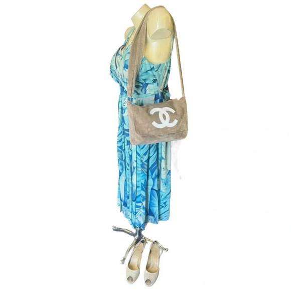 VTG 90s 2000s Y2K Boho Tropical Floral Midi Dress - Picture 9 of 13